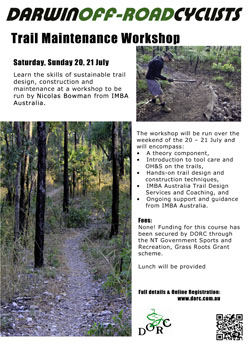 Darwin Off Road Cyclists. Race meeting 25 March 2012.